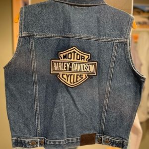 Genuine Harley Davidson denim vest
